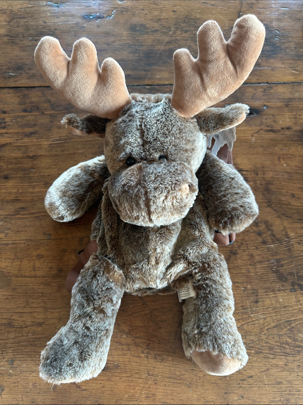 Plush Moose Backpack in Brown